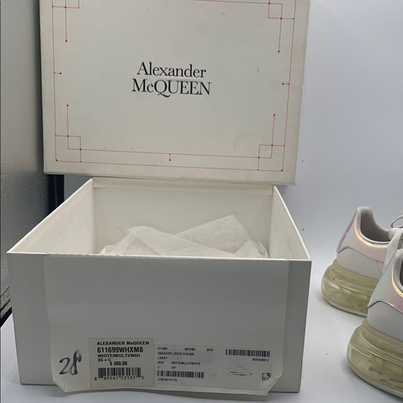 Alexander McQueen White and Cream Sneakers - Picture 7 of 7